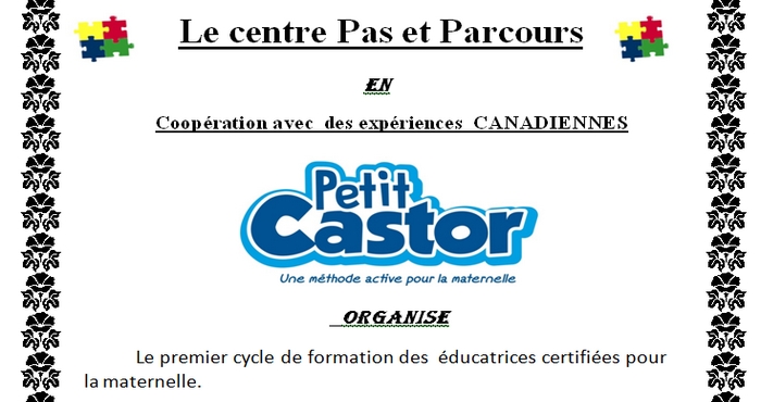 Le centre Pas et Parcours organise Le premier cycle de formation des éducatrices certifiées pour la maternelle