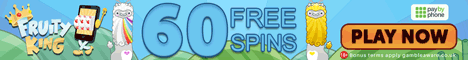 Fruity King Casino 10 + 50 Free Spins no deposit bonus